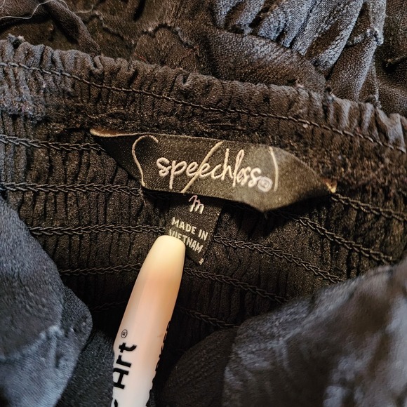 Y2K Speechless Babydoll Dress Cottage Coquette Dainty Romantic Size Medium Black - Picture 5 of 8